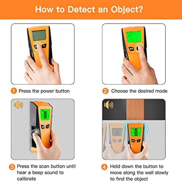 Buscador de pernos Detector de pared Sensor electrónico de pernos Escáner de pared Detector de sensor de pernos de pared multifunción con pantalla Lcd