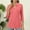 Pink, variant on Hot days, bold styles Olyvenn Women's V Neck 3/4 Sleeve T Shirts Casual Basic Summer Tees Collared Solid Shirts Loose Fit Tunic Tops Pink S