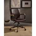 thumbnail image 2 of Executive Office Chair In Distressed Chocolate Top Grain Leather - Top Grain Leather, Metal, Plywood, Foam, 2 of 2