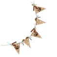 thumbnail image 4 of FENGGUIQU Bunting Banner De Lino Marrón Con Lunares Y Huellas Para Fiesta, 4 of 5