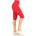 thumbnail image 2 of Women's Lightweight Solid Casual High Waist Running Yoga Daily Workout Capri Leggings, 2 of 5