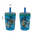 thumbnail image 4 of Zak Designs 15oz Toy Story Kelso Travel Straw Tumbler Plastic and Silicone with Leak-Proof Straw Valve for Kids, 2pcs Set, Buzz Lightyear and Friends, 4 of 7