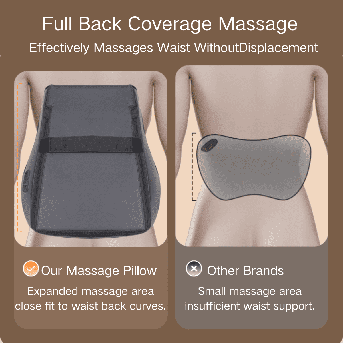 SPACEMUSE Deep-Kneading Shiatsu Neck & Back Massager with Heat for Full Body Pain Relief, Smart Timer, Adjustable Intensity Massage Pillow for Home, Office, Ideal Gift for Family & Friends, Black