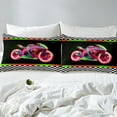 thumbnail image 4 of Erosebridal Teens Sports Bed Sheets Set Twin Size, Motorcycle Bed Sheets Twin, Racing Checkered Decor 3pcs, 4 of 7