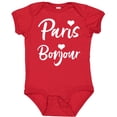 thumbnail image 3 of Inktastic Paris Bonjour with Hearts in White Text Boys or Girls Baby Bodysuit, 3 of 5