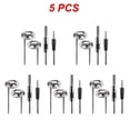 thumbnail image 1 of 1~10PCS 3.5mm In-Ear Stereo Earbuds Earphone Wired Nylon Weave Cable Earphone Headset With Mic For Style C 5pcs, 1 of 6