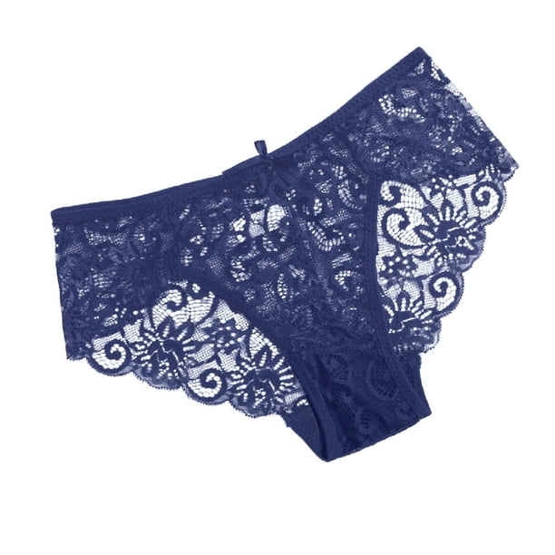 Lolmot Ladies Sexy Temptation Underwear Mid-Waist Lace Briefs Sexy Panties  