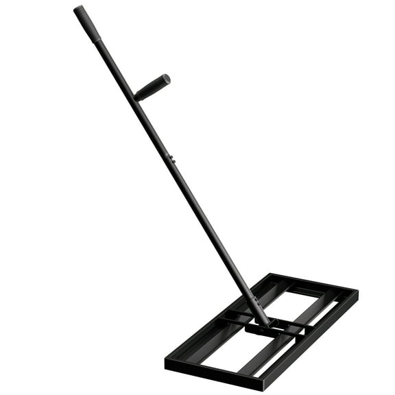 25.1x10 Inch Lawn Leveling Rake - Professional Grade Soil Leveler with 5.1ft Stainless Steel Handle for Yard, Garden & Gravel Preparation