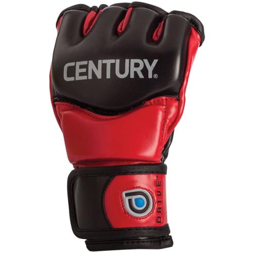 Red//Black Century Drive Thumbless Open Palm MMA Fight Gloves
