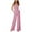 Pink, variant on qILAKOG Women Casual Sleeveless Jumpsuits Loose Wide Leg Pant Romper Women's Solid Color Sexy Sleeveless Neck Hanging Pocket Loose Bodysuit Green M