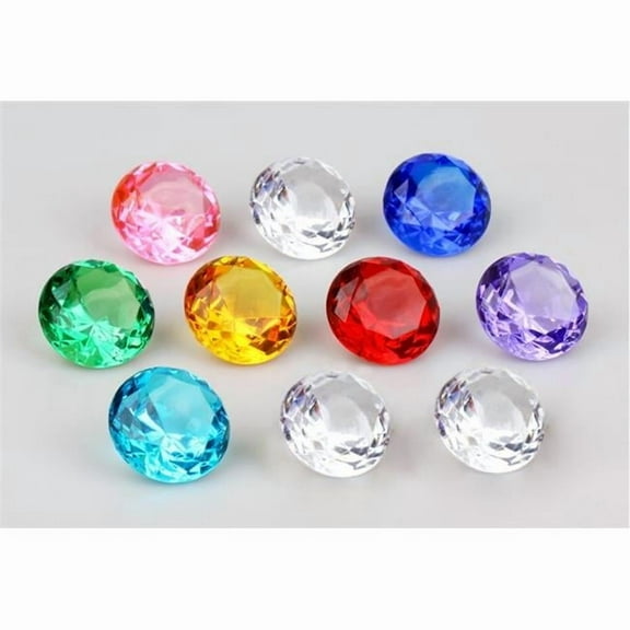 12 Diamond Shaped Crystal Gems & Treasure