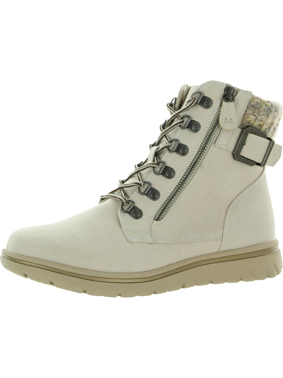 White Suede Contrast Print Plush Thick Sole Snow Boots