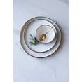 thumbnail image 3 of Luxury Ceramic Blue and Gold Trim Dinnerware Set (4 pieces) | Marcel Ardani, 3 of 4