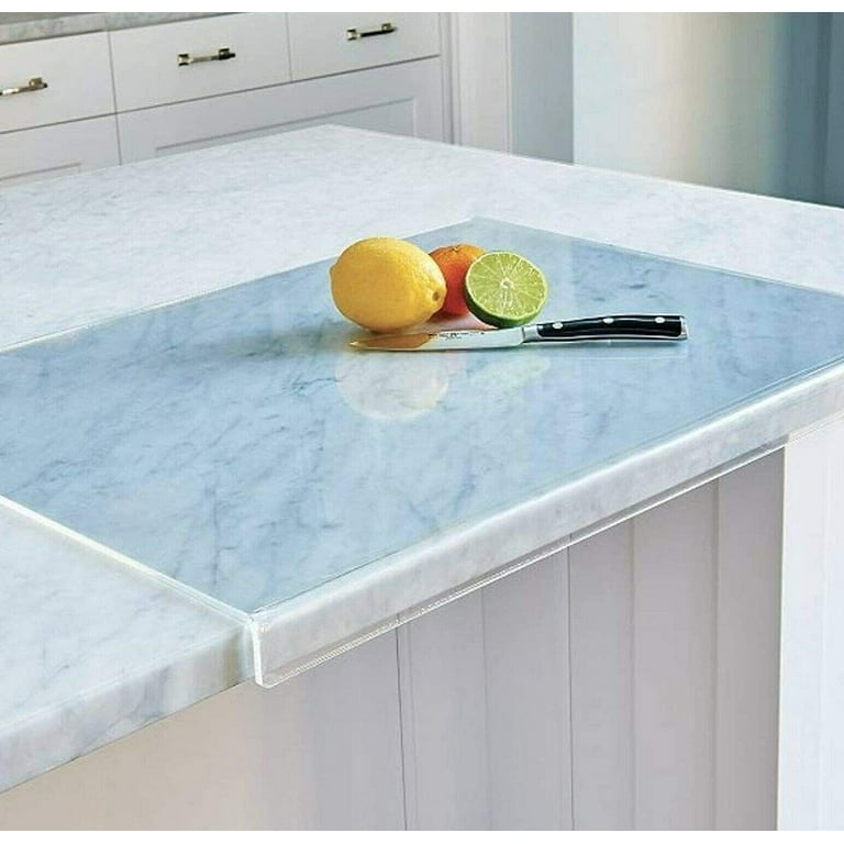Pompotops 18*16 Inches Kitchen Countertop With Acrylic Cutting Board,  Countertop With Transparent Cutting Board With Edges, Countertop Protector,  for Home And Restaurant 