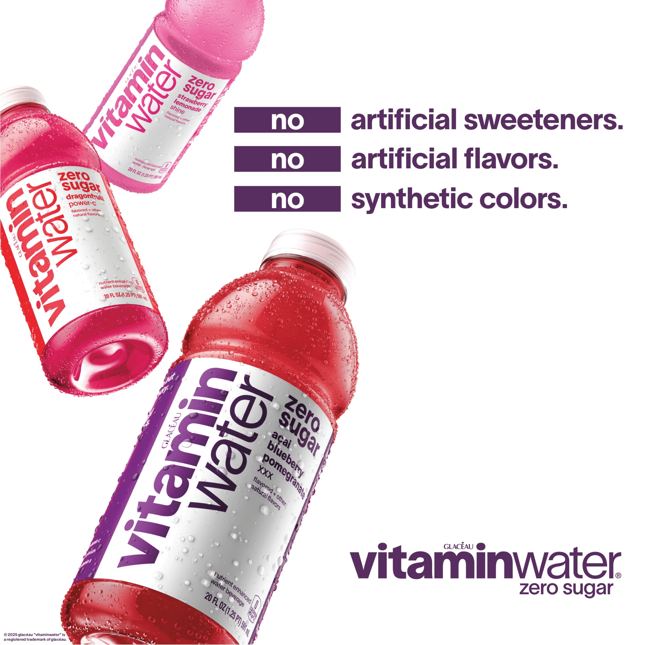 vitaminwater Re-Hydrate Zero Sugar Pineapple Passionfruit Flavored Water Beverage, 20 fl oz Bottle