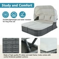 thumbnail image 4 of Cfowner Outdoor Patio Furniture Set, Conversation Set with Daybed Sunbed Retractable Canopy, Wicker Furniture Sofa Set for Outdoor, 4 of 9