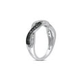 thumbnail image 5 of 1/10 Carat (Ctw) Black & White Diamond Infinity Ring Band in Sterling Silver for Women, 5 of 6