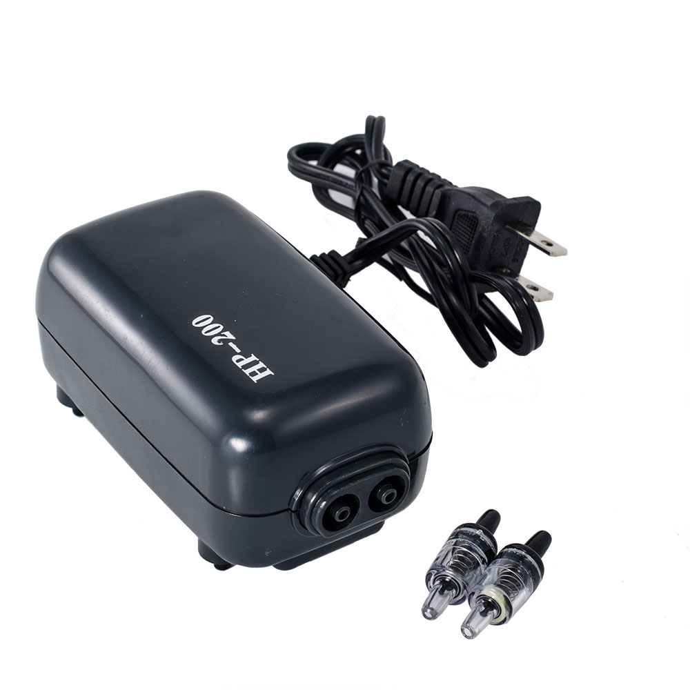iMeshbean Aquarium Two Outlets Air Aquatic Pump for 50 Gallon Fish