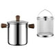 thumbnail image 3 of Olla para freír profunda con doble asa, mini freidora de aceite profunda, olla para sopa, utensilios de cocina de acero inoxidable, olla para freír L, 3 of 8