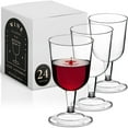 thumbnail image 2 of DecorRack 24 Plastic Wine Glasses, 6 oz Clear Reusable Party Cups, Durable BPA Free Shatterproof Drinkware for Weddings, Parties and Outdoor Use (Pack of 24), 2 of 7