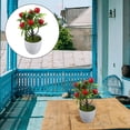 thumbnail image 2 of Adorno de árbol frutal falso realista, planta de fruta artificial en maceta para decoración del hogar y la oficina, bonsái de fruta sintética para centro de mesa, 2 of 5