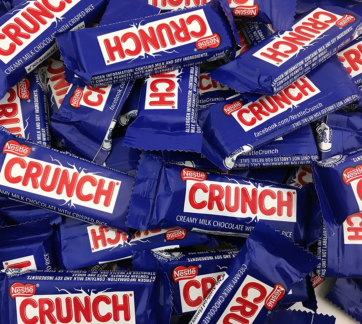 Nestle Crunch Bite Size Candy Bar, Creamy Milk Chocolate Crisped Rice
