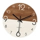 thumbnail image 4 of Reloj de pared, reloj decorativo, madera minimalista, 30 cm, adorno único de arte de pared Color madera oscura blanca., 4 of 9