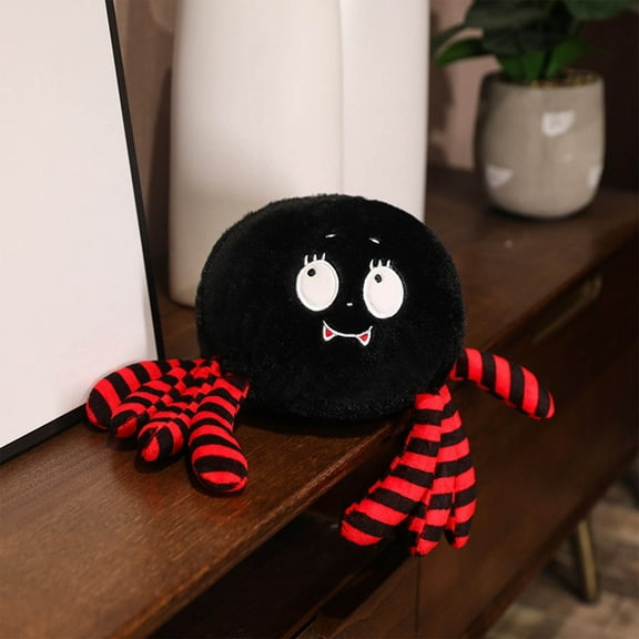 Yyuenw Halloween Stuffed Animal Spider Plush Toy, Kawaii Pumpkin Spider Stuffed Plush Pillow Doll for Home Decorations, Gift for Kids Boys Girls