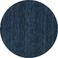 thumbnail image 1 of Ahgly Company Machine Washable Indoor Round Abstract Turquoise Blue Contemporary Area Rugs, 8' Round, 1 of 4