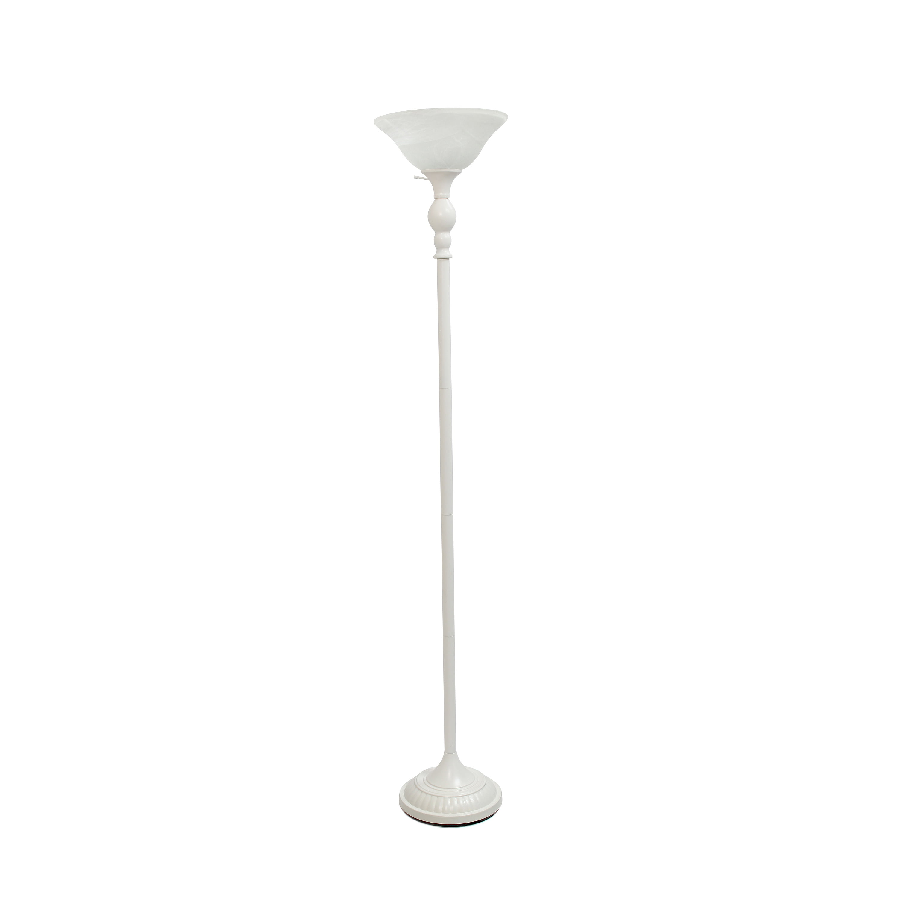 Elegant Designs 2 Light Floor Lamp with White Marble Glass, Restoration  Bronze - Walmart.com