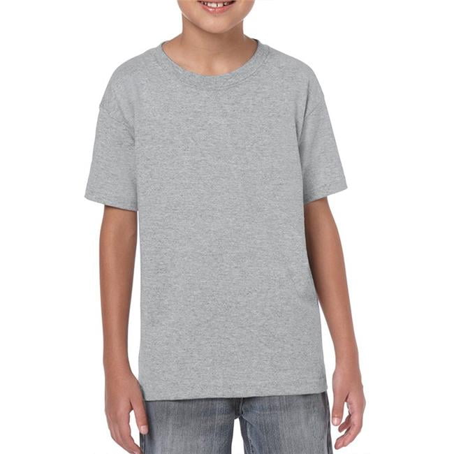 Heavy Cotton Sport Grey Youth TShirt, Extra Small Case of 12