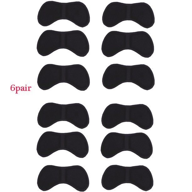 6 Pair Self Adhesive Back Heel Cushion Pads Butterfly Shaped Prevent