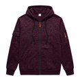 thumbnail image 5 of FENGYOU Mens Heavyweight Fleece Lined Zip Up Hoodie Loose Fit Hooded Sweatshirt Multi Pocket Casual Jacket Outerwear Wine S, 5 of 7