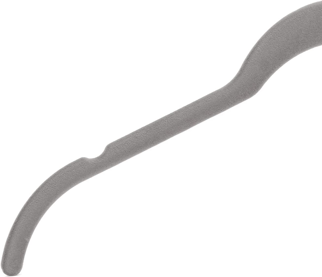 Space Saving Slim Velvet Non-Slip Clothes Hangers, Sturdy, Gray/Silver, 100-Pack