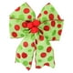 thumbnail image 2 of Paquete de 12 lazos navideños con lunares rojos y verdes para el pelo, ideales para decorar el árbol de Navidad., 2 of 5
