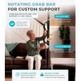 thumbnail image 6 of Stander Wonder Pole Plus, Security Pole and Curve Grab Bar, Bathroom Safety Rail for Elderly, Tension Mounted Floor to Ceiling Safety Assist Handle for Seniors, Supports 300 lbs, Black, 6 of 9