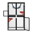 thumbnail image 6 of Pefilos 64" Gothic Outdoor Cat House, Large Cat Condo for Feral Cats Wooden Outside Cat Cage Weatherproof with Platforms, Black, 6 of 11