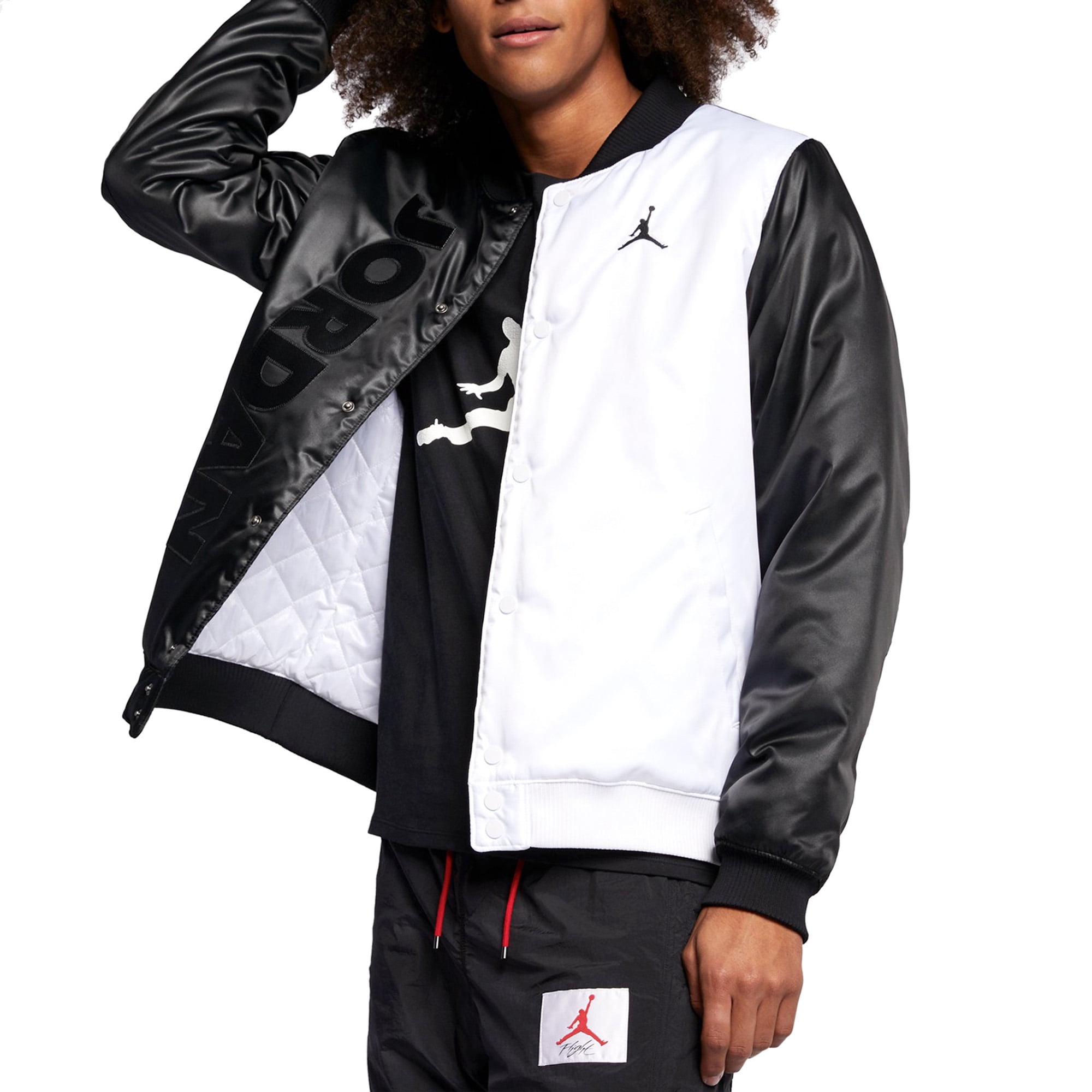 white and black jordan jacket