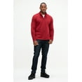 thumbnail image 2 of DEVOPS Men's Long Sleeve Fleece Jacket Quarter-zip (Medium, Zinfandel Heather), 2 of 6