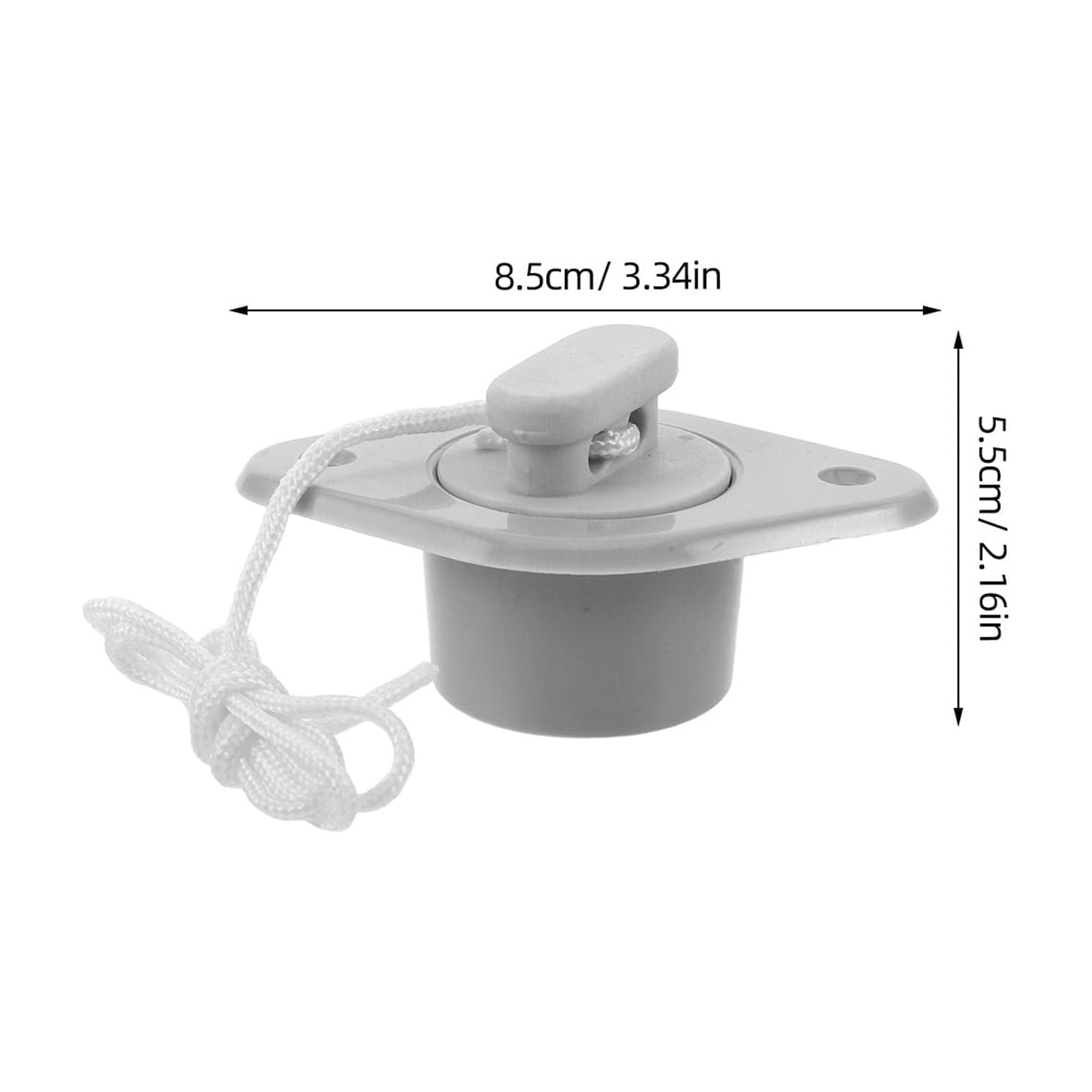 DEEPCRAFF Marine Deck Drain Plug PVC Kayak Replacement Scupper Valve for Canoe Drain