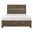 thumbnail image 4 of Rustic Brown Finish 3pc Bedroom Set California King Size Bed 2x Nightstands Simple Look Bedroom Furniture, 4 of 7