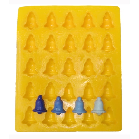 EDELAINE'S Bell 25 Cavity Silicone Molds for Cream Cheese Mints , Chocolate