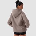 thumbnail image 6 of OQQ Women's Hooded Pullover Sweatshirt - Long Sleeve - Fashionable Fall/Winter Top with Front Pockets Design, 6 of 7