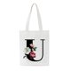 thumbnail image 1 of Bolsa de asas con inicial personalizada Regalo de acuarela floral para su carta Bolsa de tela Wmkox8yii HFSH73, 1 of 1