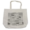 thumbnail image 1 of German Shopping Bag, Hand Drawn German Style Houses Monochrome European Architecture Sketch Image, Eco-Friendly Reusable Bag for Groceries Beach and More, 15.5" X 14.5", Cream, by Ambesonne, 1 of 2