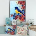 thumbnail image 3 of Designart 'Bright Bird Bullfinch Sitting On A Branch of Berries I' Traditional Framed Art Print, 3 of 4
