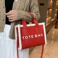 thumbnail image 6 of Autumn and Winter New Fashion Women's Large Capacity Lamb Mutot Bag Letter Handheld One Shoulder Crossbody Bag Blue, 6 of 6