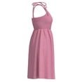 thumbnail image 2 of Vestido George para Mujer Corto con Smock, Escote Redondo, Tirantes Ajustables Rosa Talla G, 2 of 4