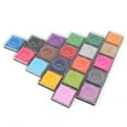 Zaqw 20 Colors DIY Cute Colorful Ink Pad Stamp Inkpad for Rubber Stamp Scrapbook Decoration