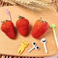 thumbnail image 4 of Food Fruit Fork Picks for Kids Cute Animals Bento Box Decor ForksCake Little Forks Dessert Forks, 4 of 5